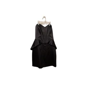 🆕 Betsey Johnson Black Peplum Cocktail Dress - Women’s Size 4